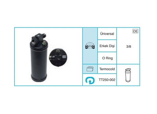 UNIVERSAL 250-002 Kurutucu Filtre TT250-002