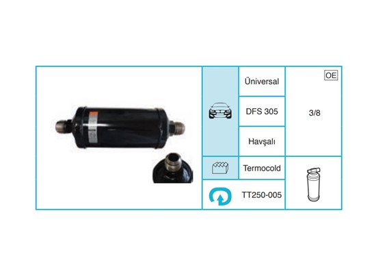 UNIVERSAL - Kurutucu Filtre TT250-005