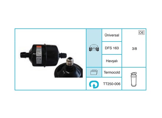 UNIVERSAL 250-006 Kurutucu Filtre TT250-006