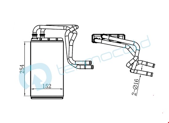 MERCEDES VITO 447 Kalorifer Petek TT0008304401 - 2