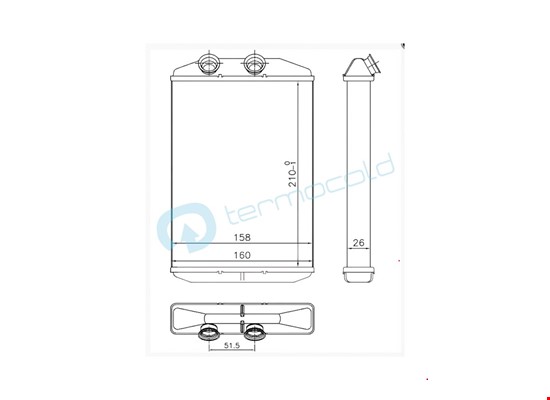 MERCEDES CITAN 2012-2021 Kalorifer Petek TT7701209819 - 2
