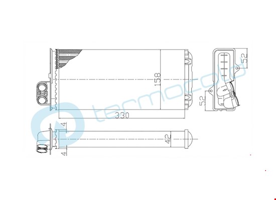 RENAULT TRUCKS PREMIUM, KERAX 400, 420, 440, 450 Kalorifer Petek TT5001833355 - 2